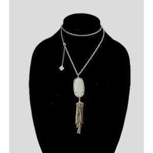 Kendra Scott Rayne Mother Of Pearl Pendent Gold Plated 30-32" Long  Necklace